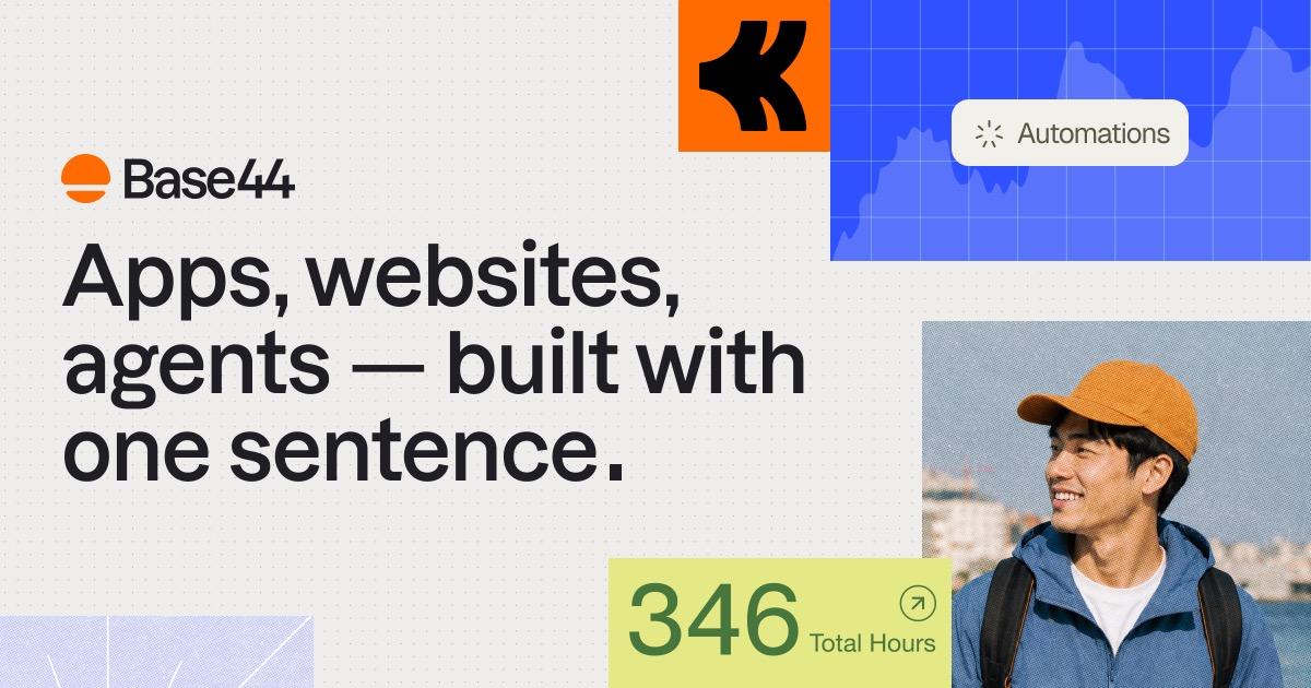 Base44 — apps with auth and database built in, no code (base44.com)