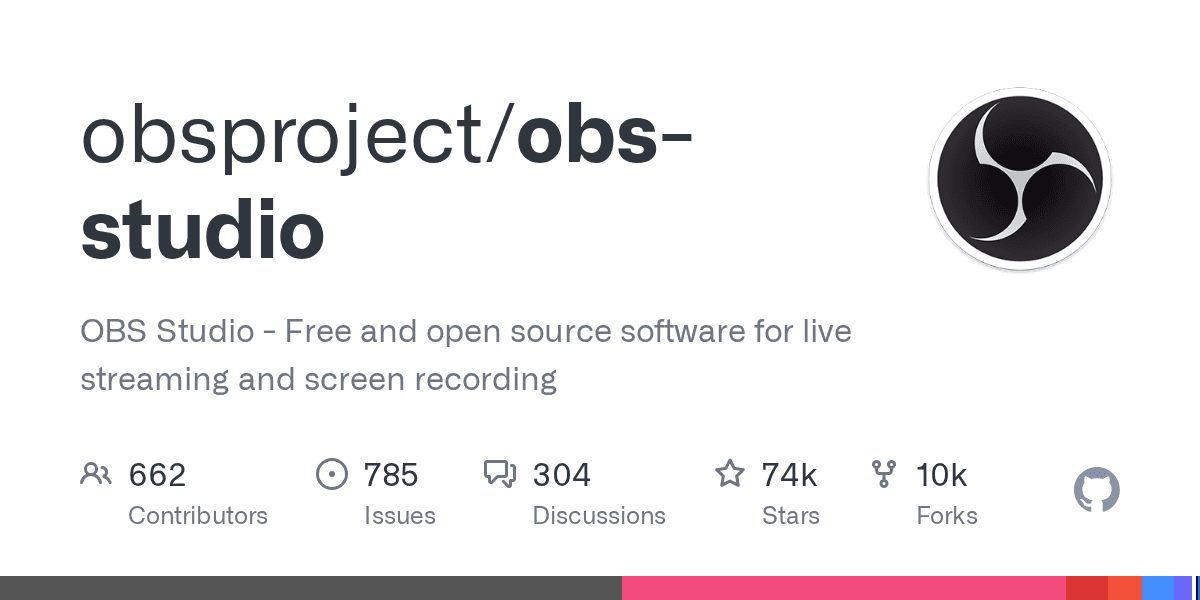 OBS Studio — free, open source, infinitely configurable (obsproject.com)