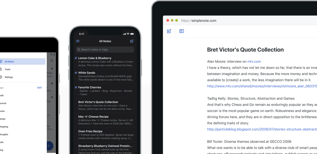 Simplenote — free, instant, everywhere (simplenote.com)
