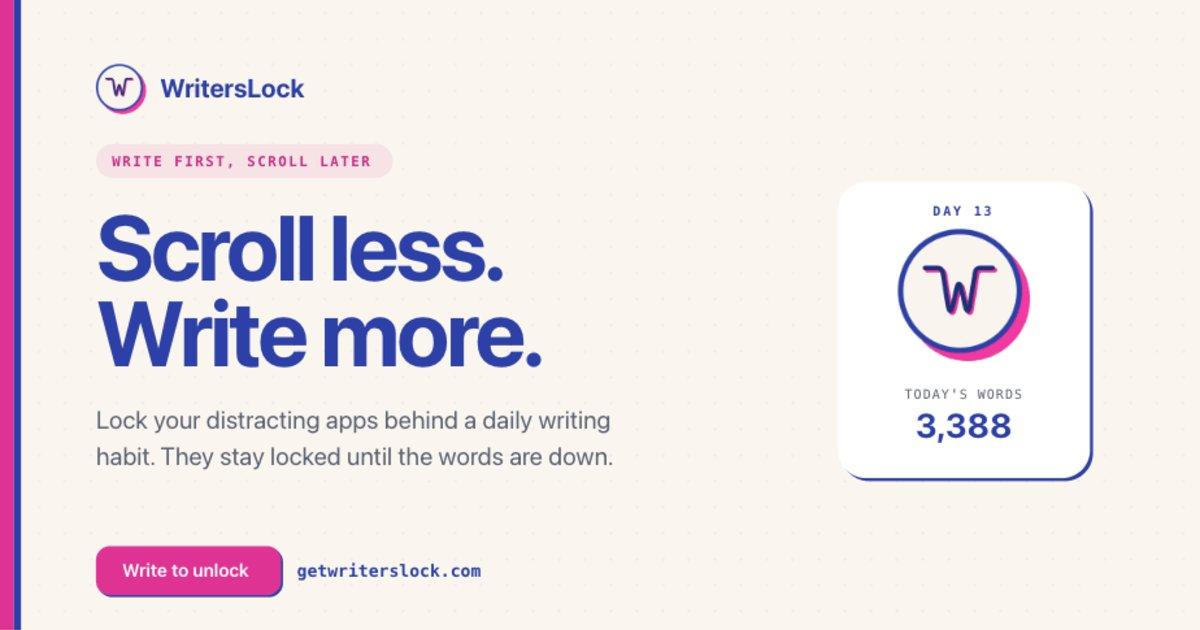 WritersLock — screenshot