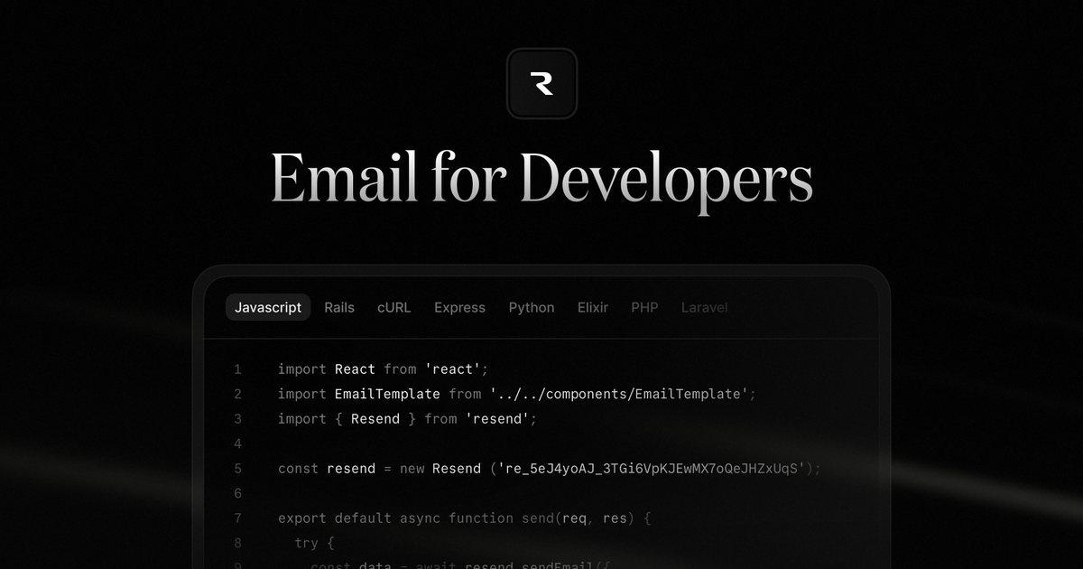 Email Sending Platforms β Resend