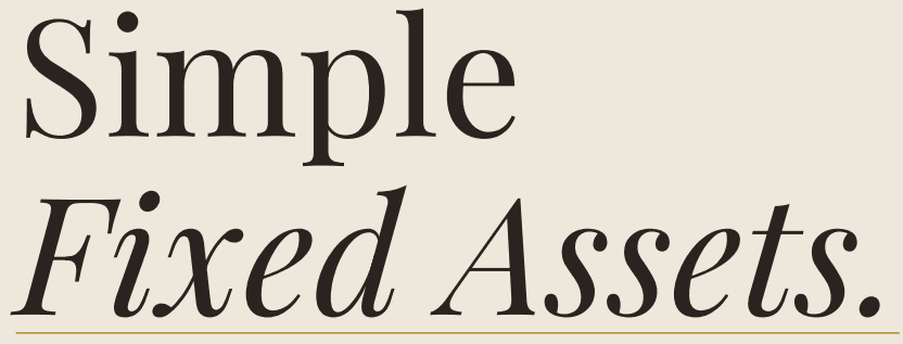Simple Fixed Assets