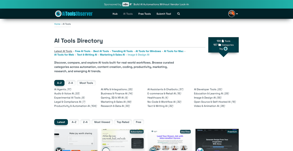 AiToolsObserver screenshot
