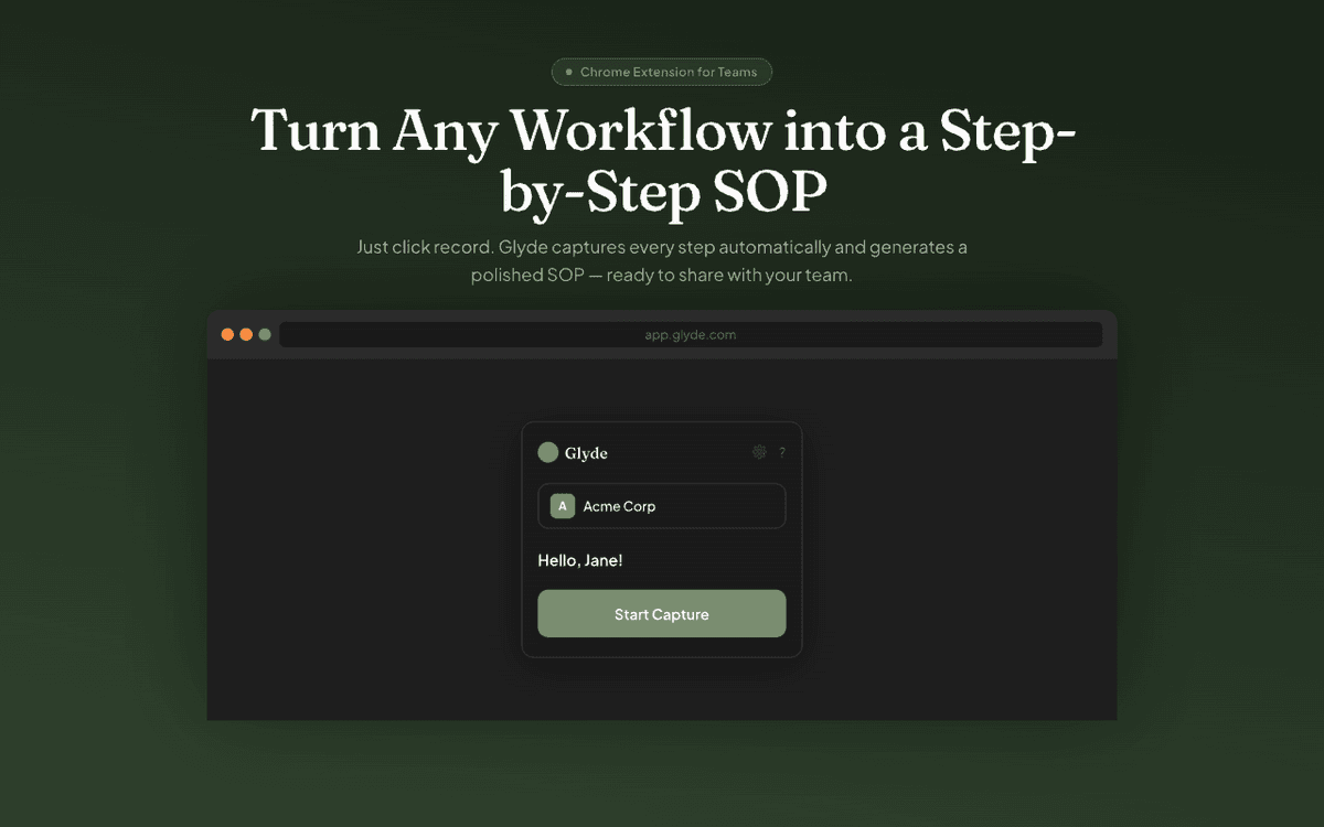 Glyde screenshot