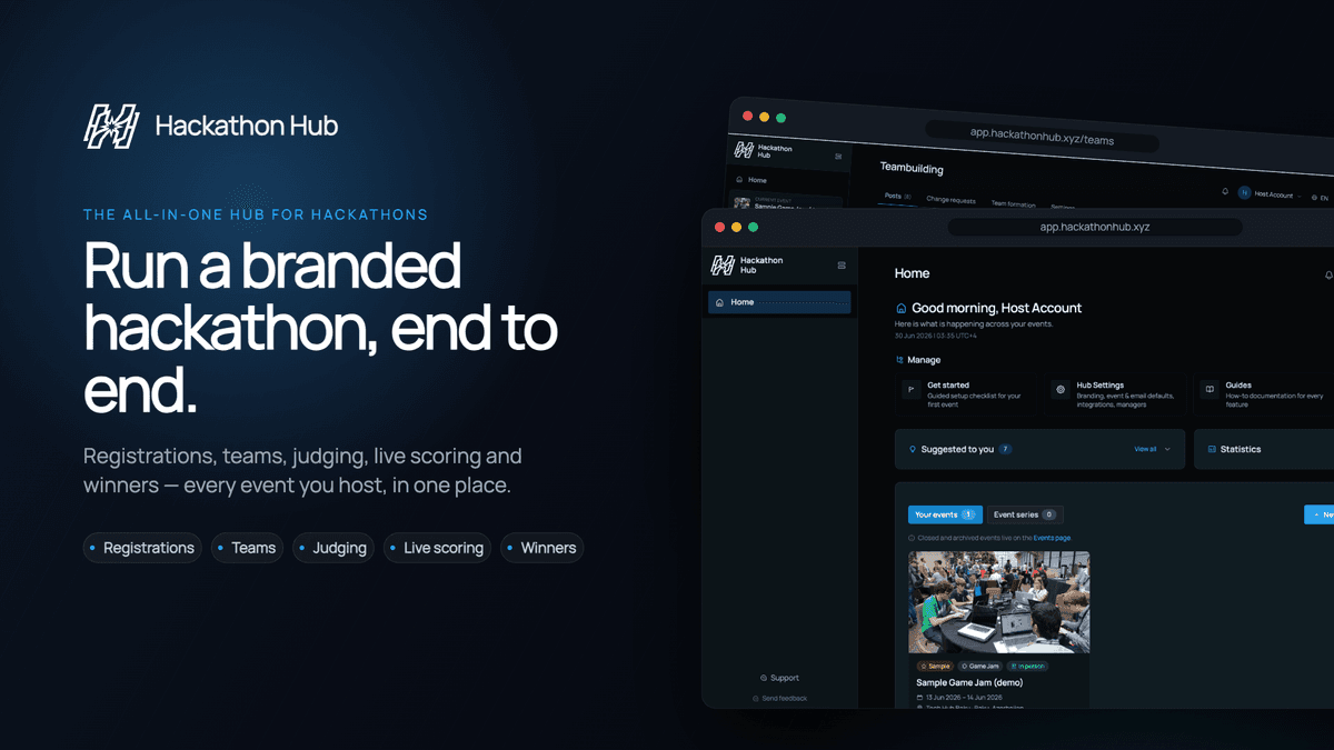 HackathonHub screenshot