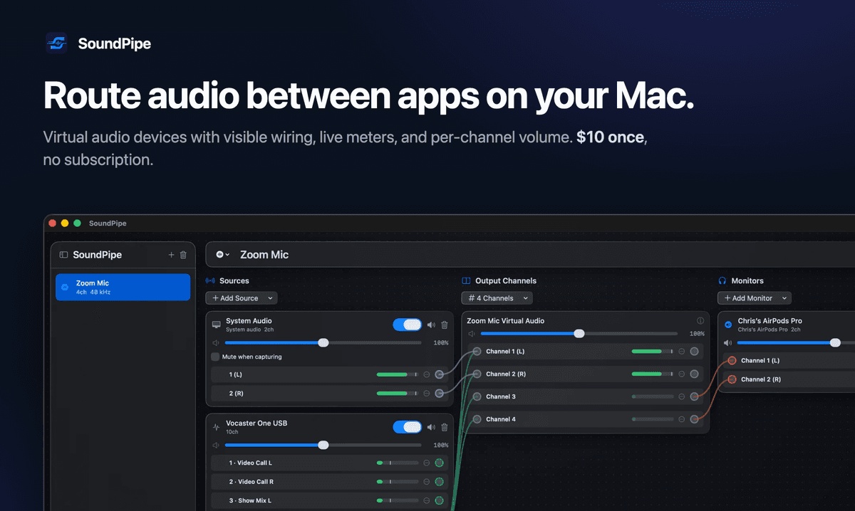 SoundPipe screenshot