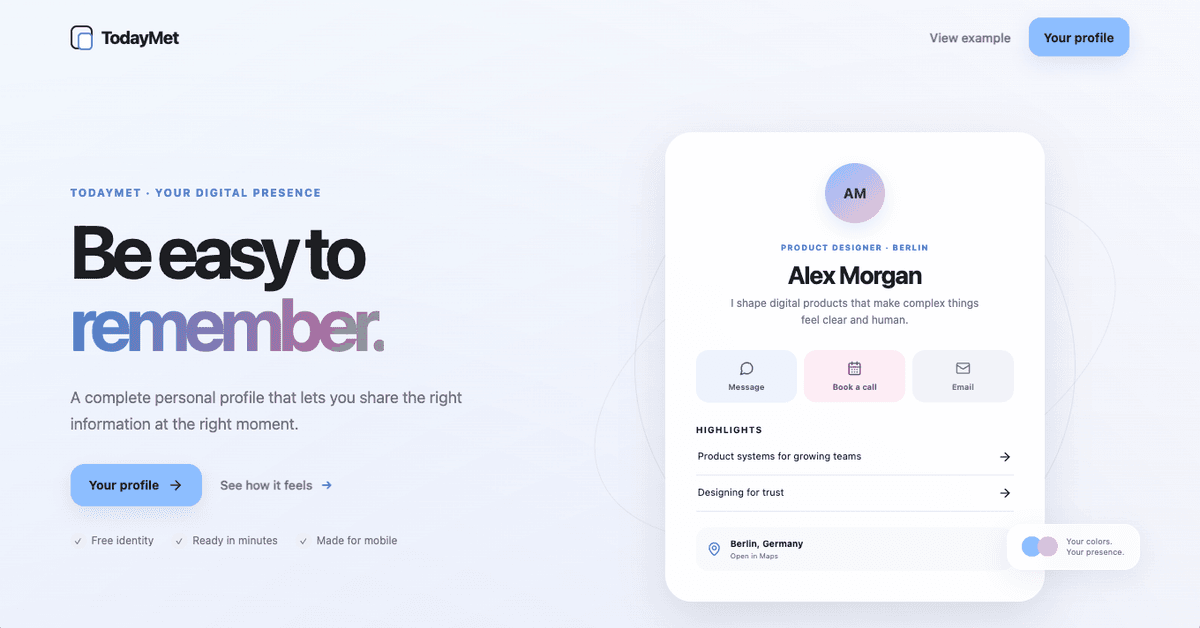 TodayMet screenshot