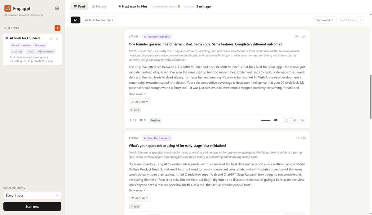 Engaggit screenshot